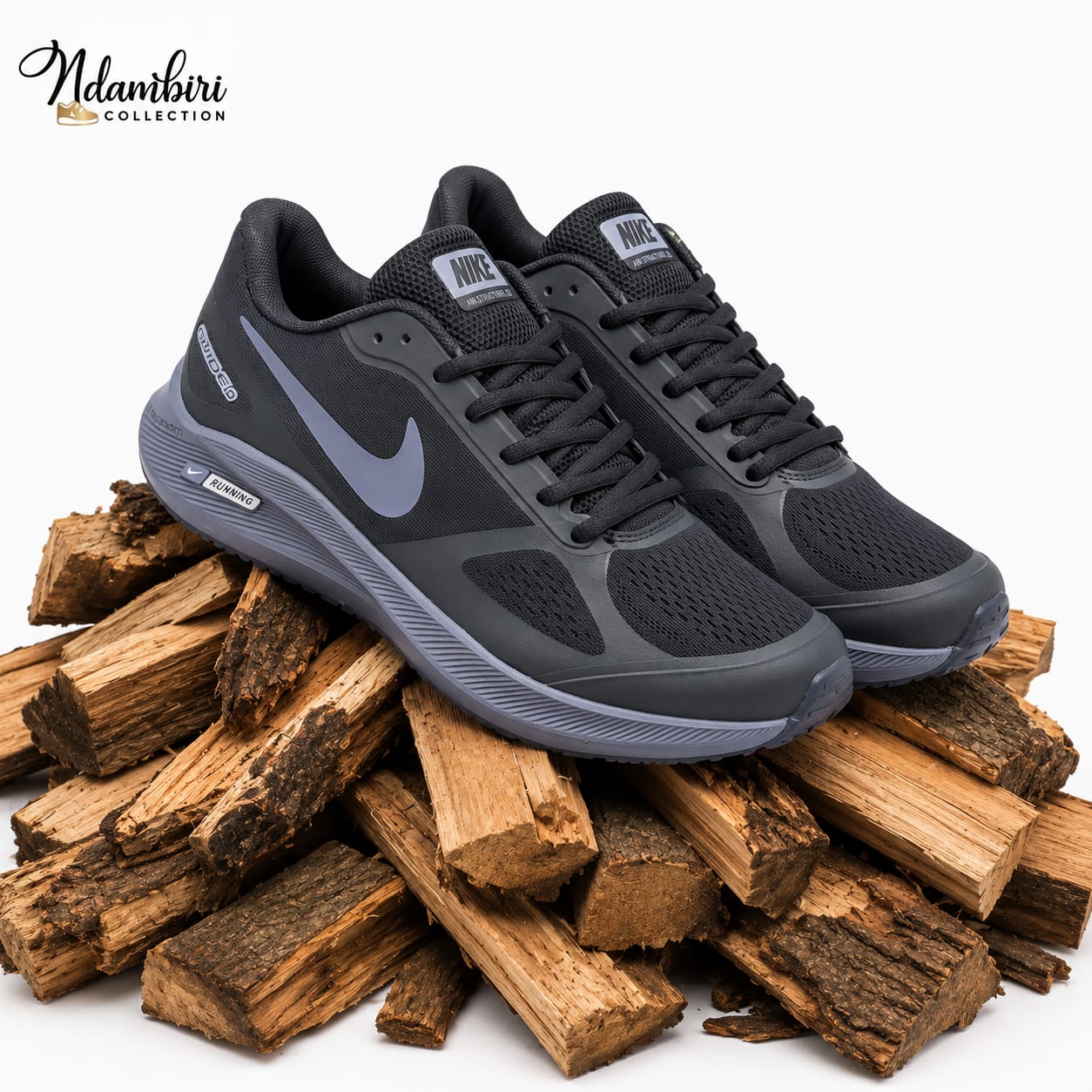 Nike Air Winflo/Zoom Running Shoes – Black/Grey
