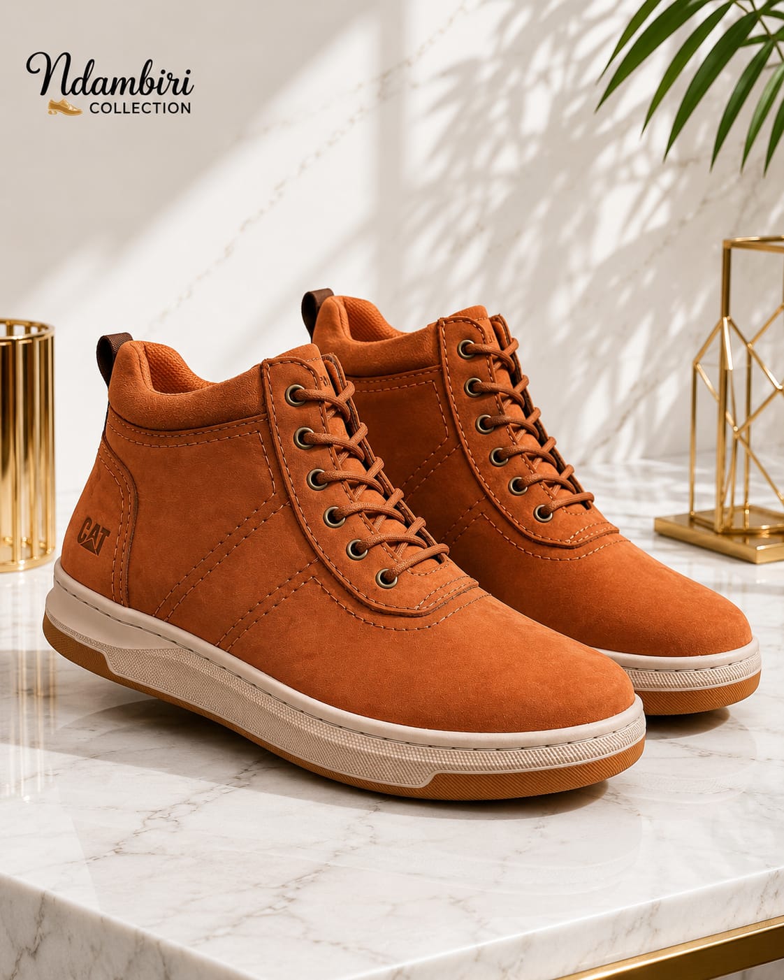 CAT Heritage Mid Boots – Tan Brown