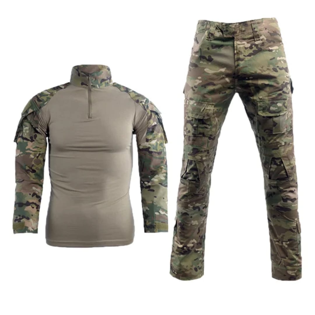 Vanguard Tactical Combat Shirt & Pants Uniform Set (Atacs FG Camo)