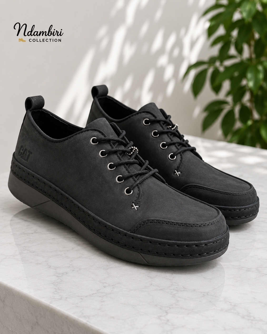 Premium Men's Casual Lace-Up Shoe – Black