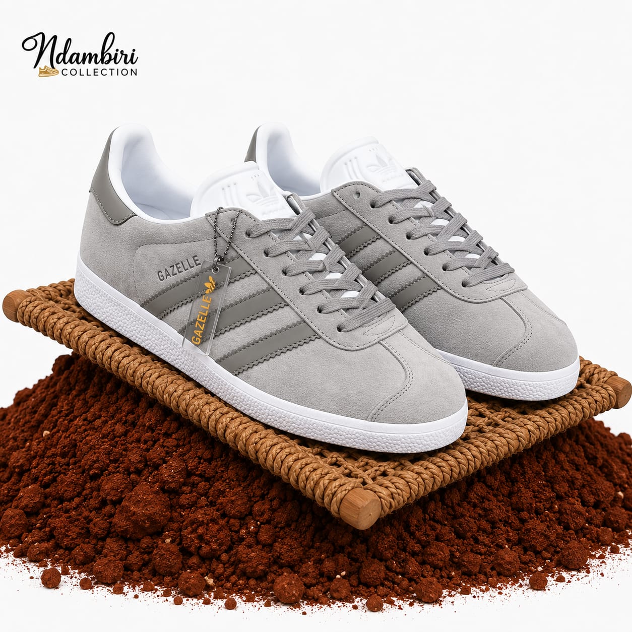 Adidas Gazelle Classic Suede Sneakers – Light Grey