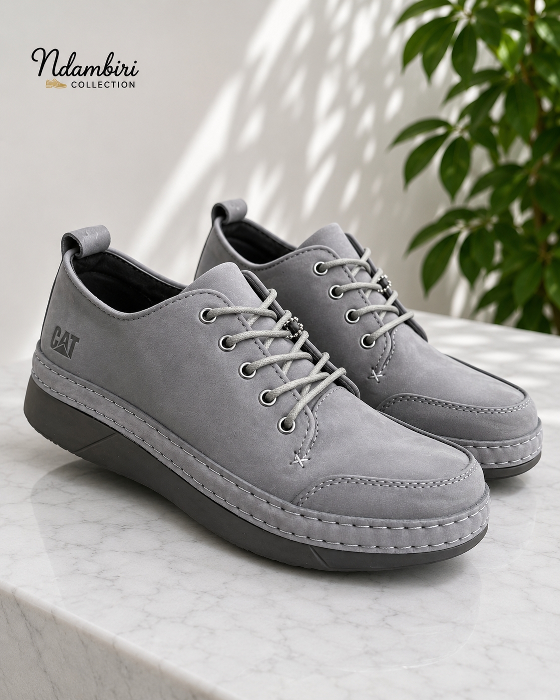 Premium Men's Casual Lace-Up Shoe – Grey
