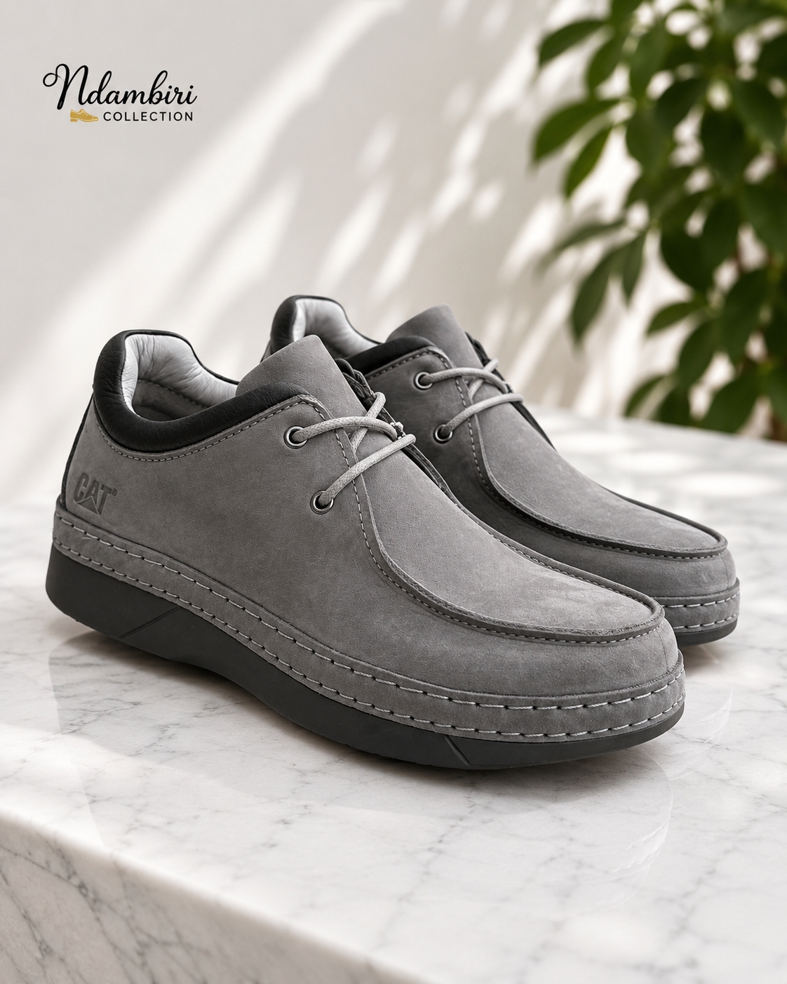 Premium Men's Casual Lace-Up Shoe –Grey
