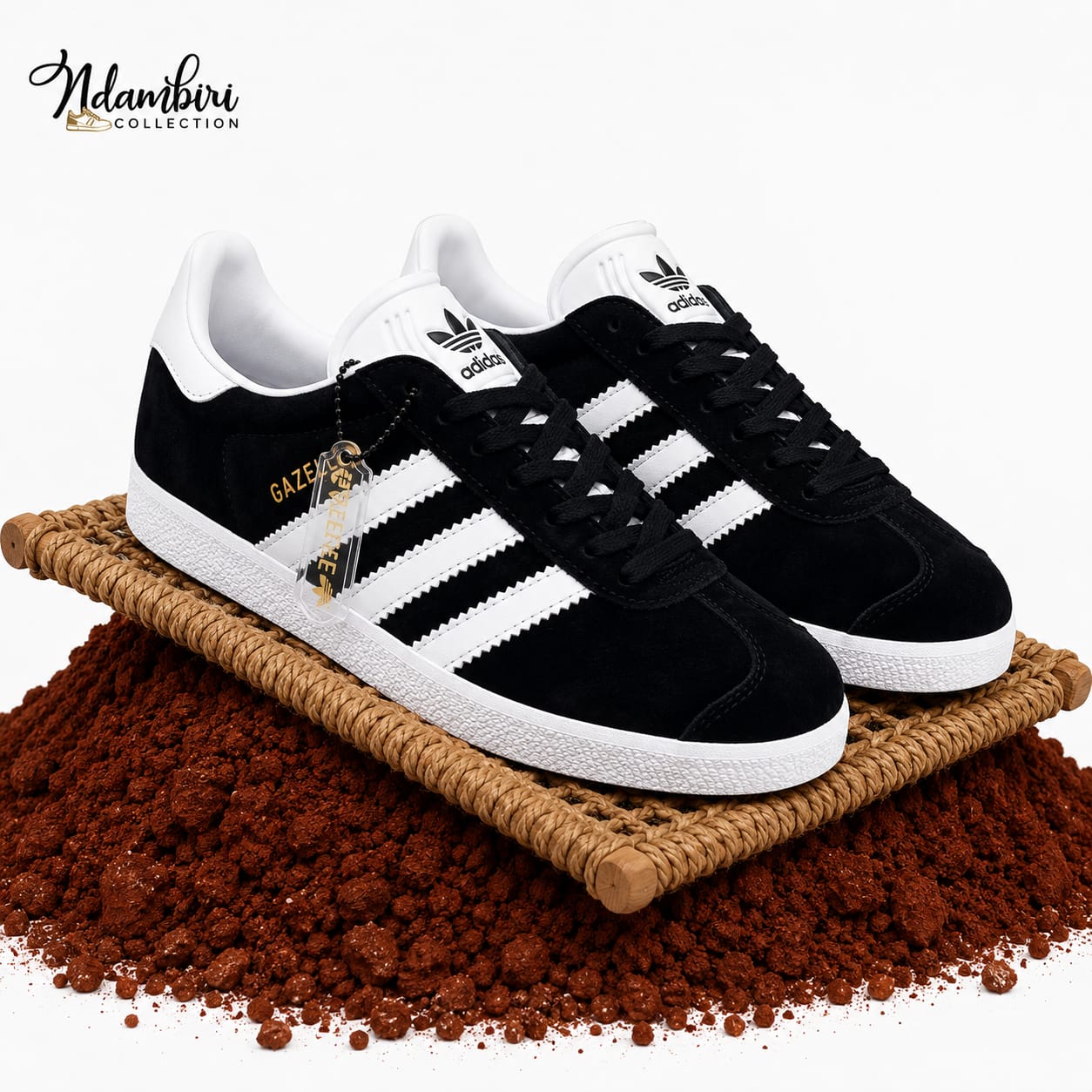 Adidas Gazelle Classic Suede Sneakers – Black/White
