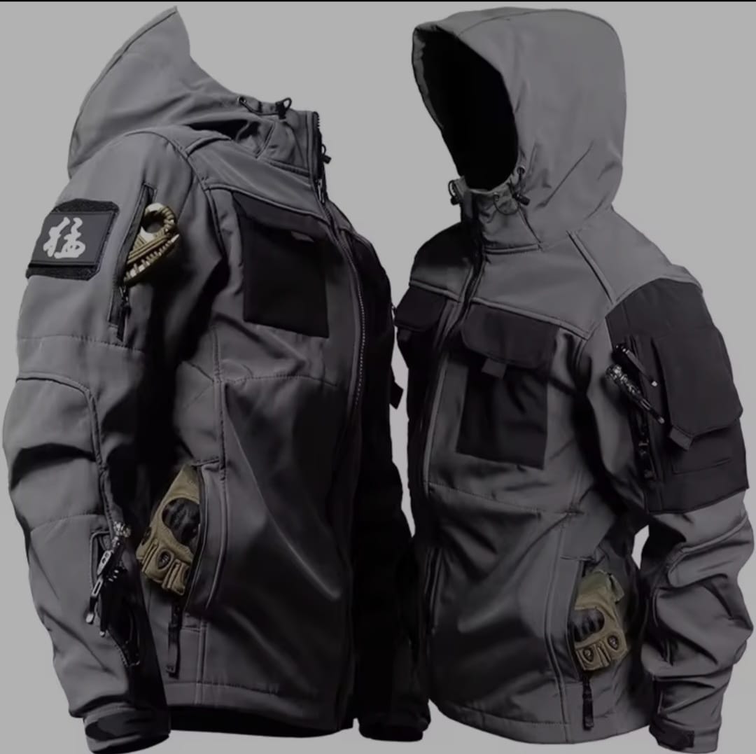 Urban Techwear Multi-Pocket Softshell Jacket