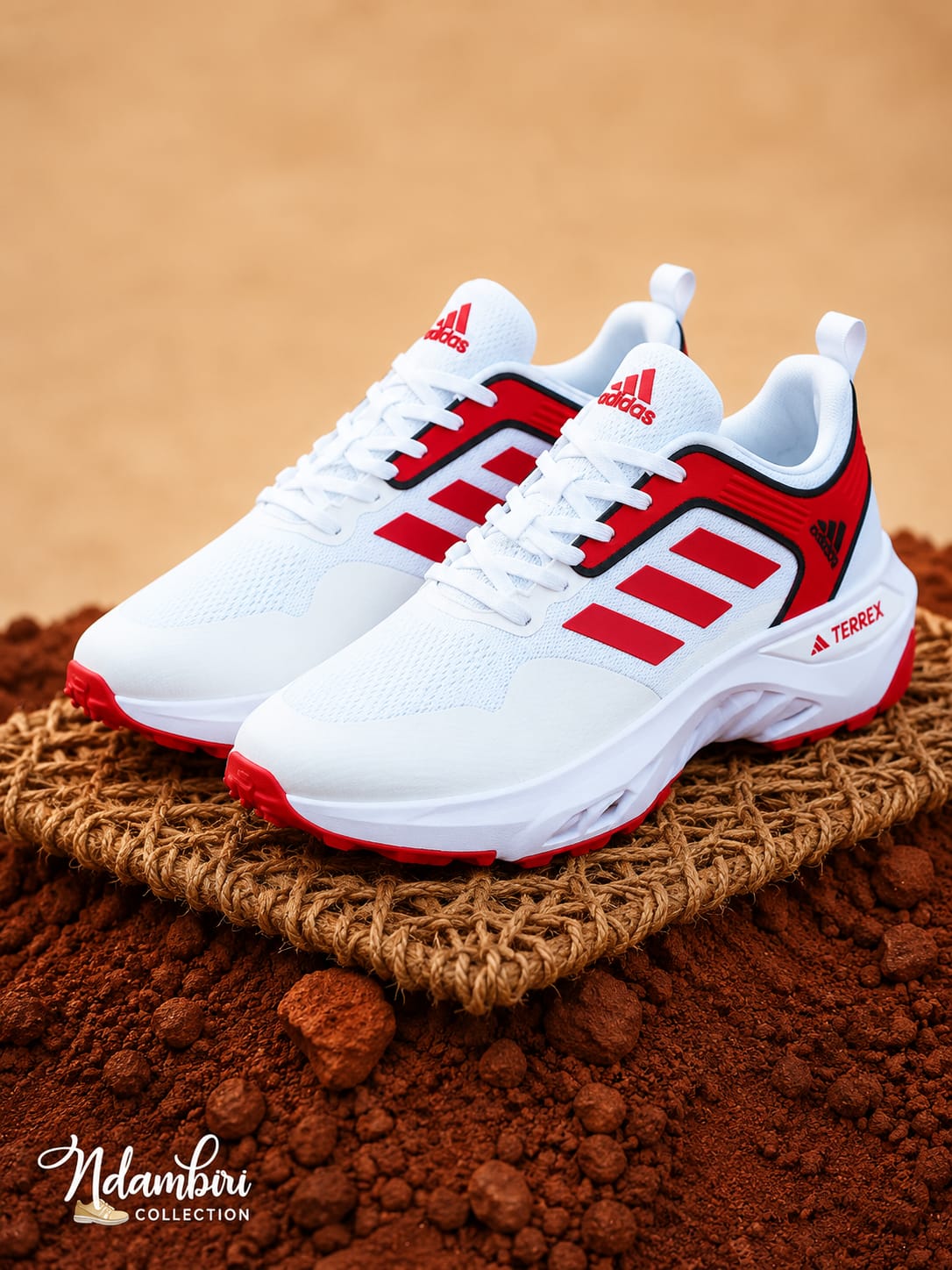 Adidas Terrex Inspired Lightweight Sneakers – White/Red