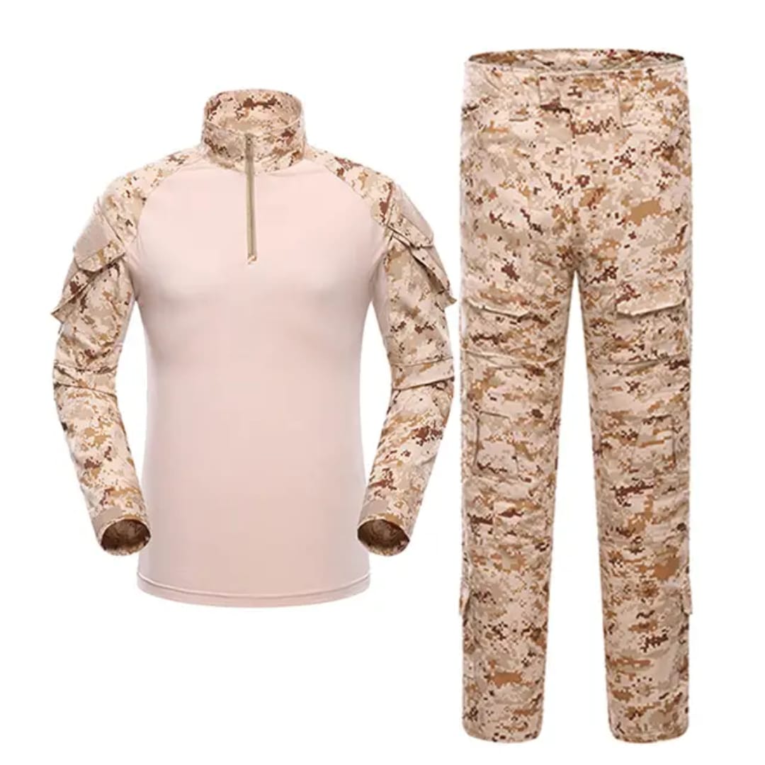 Vanguard Tactical Combat Shirt & Pants Uniform Set (Desert Digital Camo)